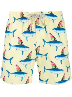 MC2 Saint Barth Badeshorts Mit Hai-Print CFN91 COLORFUL FIN