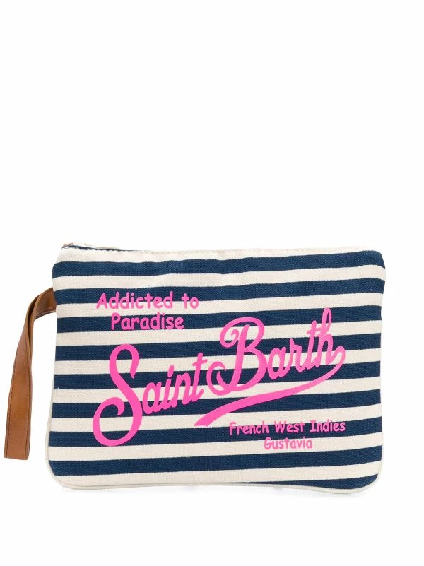 ( Neue Saison ) MC2 Saint Barth LIN61 RIGATINO BLUE Gestreifte 'Parisienne' Clutch Damen 3 ( Neue Saison ) MC2 Saint Barth LIN61 RIGATINO BLUE Gestreifte 'Parisienne' Clutch Damen