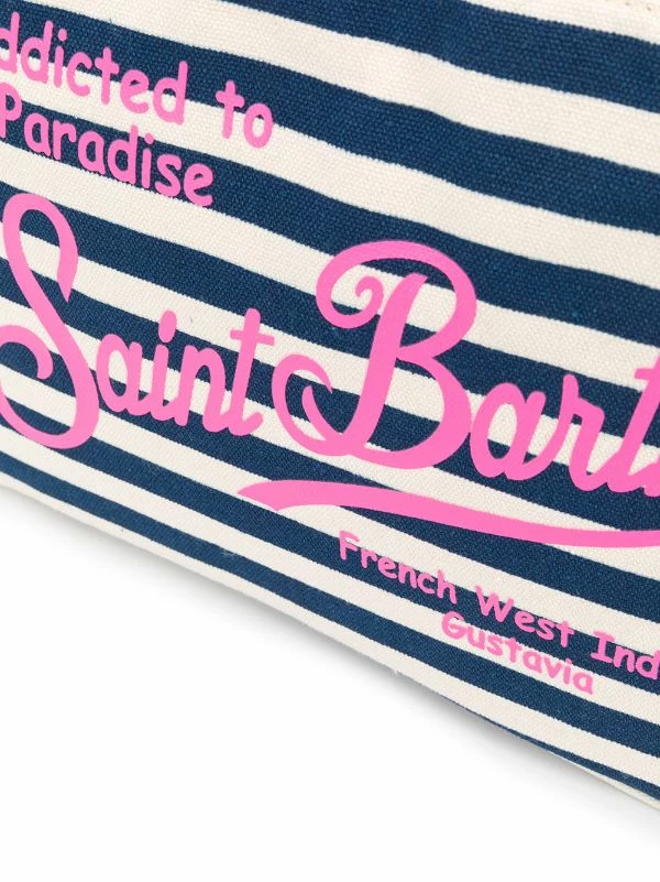 ( Neue Saison ) MC2 Saint Barth LIN61 RIGATINO BLUE Gestreifte 'Parisienne' Clutch Damen 6 ( Neue Saison ) MC2 Saint Barth LIN61 RIGATINO BLUE Gestreifte 'Parisienne' Clutch Damen – Bild 4