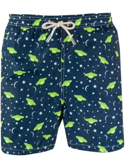 MC2 Saint Barth UFOLOGY 61 Badeshorts Mit "Ufology 61"-Print Herren