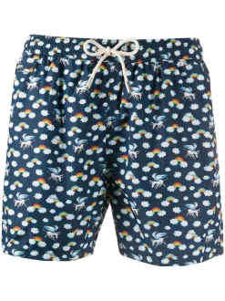 MC2 Saint Barth RAINBOW DONKEY Badeshorts Mit Print Herren