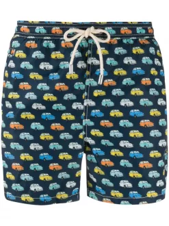MC2 Saint Barth Quiche 61 Badeshorts Mit Vintage-Print Herren