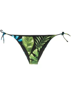 MC2 Saint Barth BILV00 BICOLOR LEAVES Bikinihöschen Mit Blatt-Print Damen