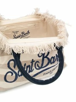 MC2 Saint Barth Gestreifter Shopper Mit Logo RIGATO GRANDE BEIGE -MC2 Saint Barth Geschäft 15512006 28154265 600