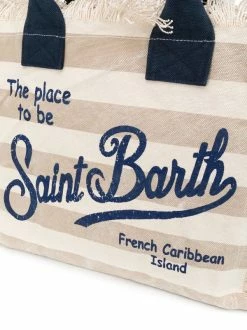 MC2 Saint Barth Gestreifter Shopper Mit Logo RIGATO GRANDE BEIGE -MC2 Saint Barth Geschäft 15512006 28155984 600