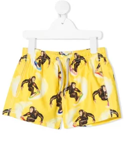 MC2 Saint Barth Badeshorts Mit Äffchen-Print MNKS91 MONKEY SURF