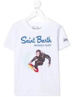 MC2 Saint Barth T-Shirt Mit Affen-Print MNKS01 MONKEY SURF 01