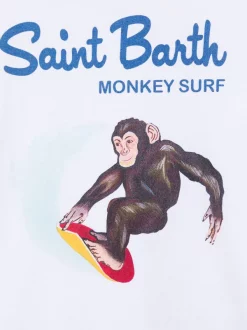MC2 Saint Barth T-Shirt Mit Affen-Print MNKS01 MONKEY SURF 01 -MC2 Saint Barth Geschäft 15570952 28043127 600
