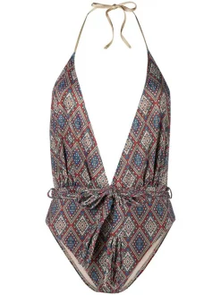 MC2 Saint Barth Badeanzug Mit Print 4117 GLITTER AZTEC RHOMBUS