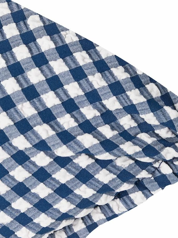 MC2 Saint Barth Triangel-Top Mit Print WRINKLE VICHY BLU 5 MC2 Saint Barth Triangel-Top Mit Print WRINKLE VICHY BLU – Bild 3