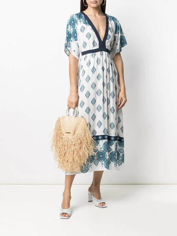 MC2 Saint Barth Kleid Mit V-Ausschnitt Damen 4 MC2 Saint Barth Kleid Mit V-Ausschnitt Damen – Bild 2