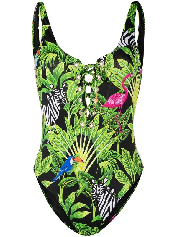 MC2 Saint Barth Badeanzug Mit Tropischem Print Damen 3 MC2 Saint Barth Badeanzug Mit Tropischem Print Damen