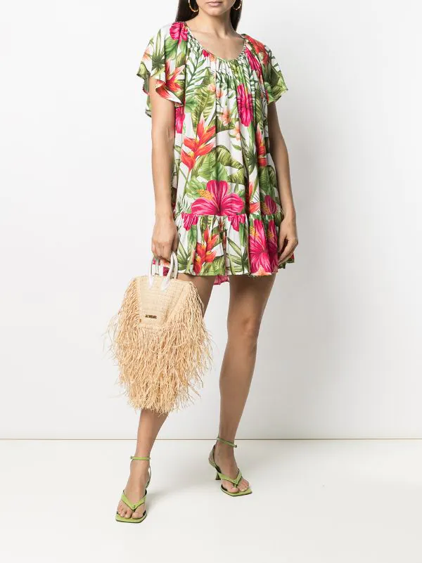 MC2 Saint Barth VINTAGE TROPICAL 01 Minikleid Mit Falten Damen 4 MC2 Saint Barth VINTAGE TROPICAL 01 Minikleid Mit Falten Damen – Bild 2