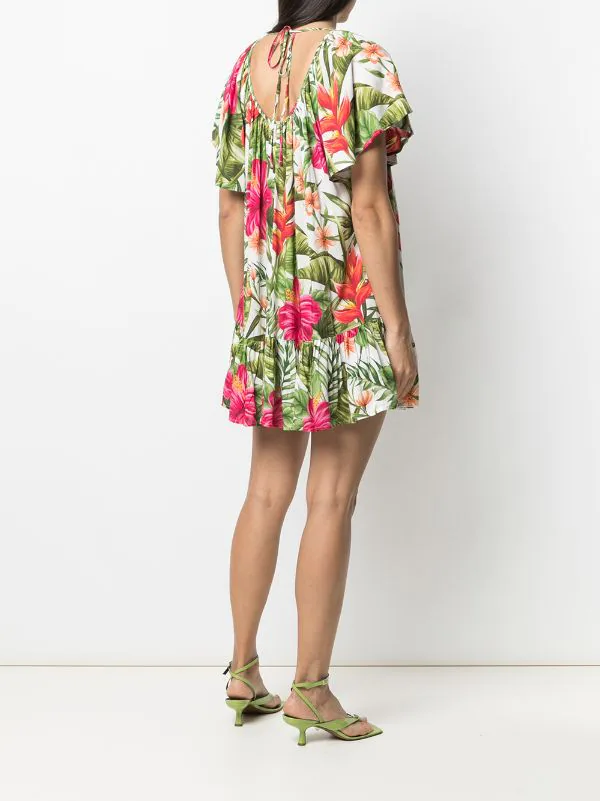 MC2 Saint Barth VINTAGE TROPICAL 01 Minikleid Mit Falten Damen 6 MC2 Saint Barth VINTAGE TROPICAL 01 Minikleid Mit Falten Damen – Bild 4