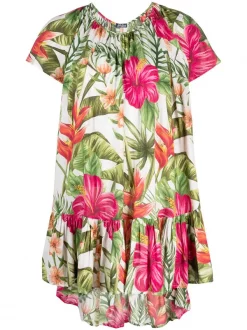 MC2 Saint Barth VINTAGE TROPICAL 01 Minikleid Mit Falten Damen