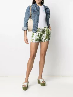 MC2 Saint Barth JUMBO LEAVES 10 Shorts Mit Tropischem Print Damen -MC2 Saint Barth Geschäft 16120798 30540362 600