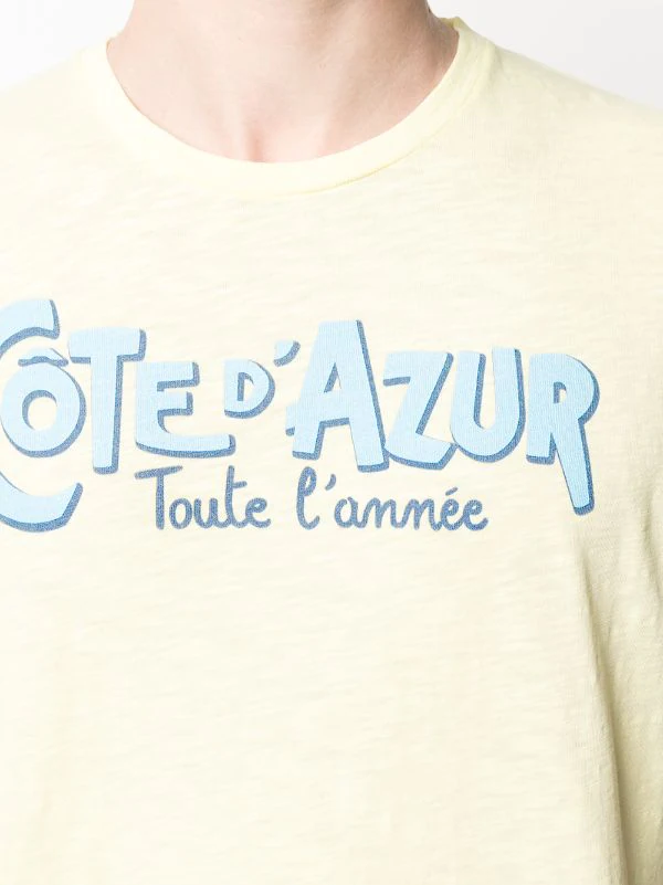 MC2 Saint Barth COTE ANNEE 92 YELLOW T-Shirt Mit "Cote D'Azur"-Print Herren 7 MC2 Saint Barth COTE ANNEE 92 YELLOW T-Shirt Mit "Cote D'Azur"-Print Herren – Bild 5