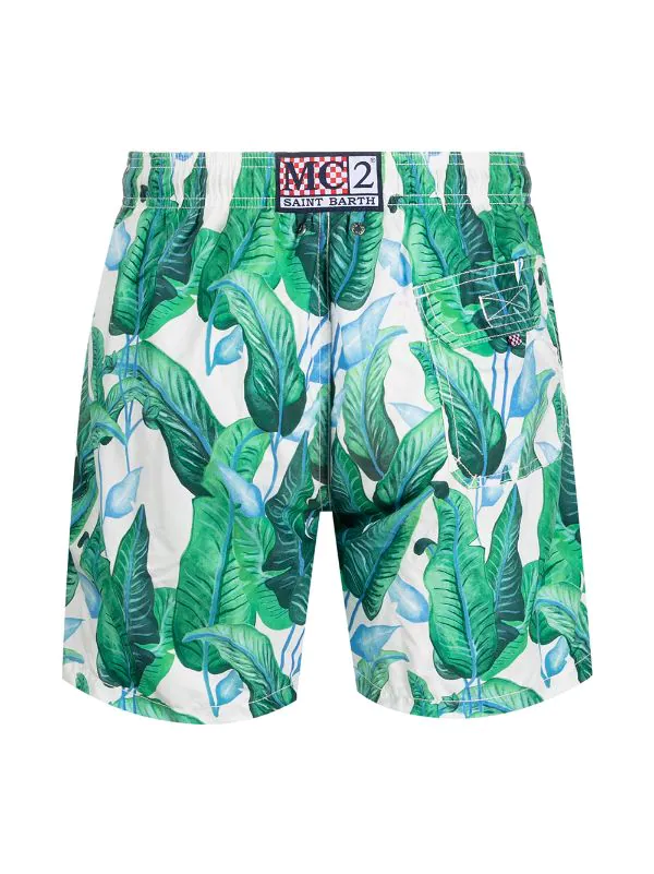 MC2 Saint Barth Badeshorts Mit Blatt-Print Herren 4 MC2 Saint Barth Badeshorts Mit Blatt-Print Herren – Bild 2