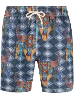MC2 Saint Barth Badeshorts Mit Ethno-Print Herren