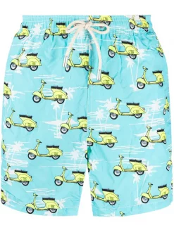 MC2 Saint Barth Badeshorts Mit Vespa-Print PALM VESPA