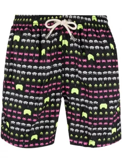 MC2 Saint Barth SPACE GAME FLUO Badeshorts Mit Videogame-Print Herren