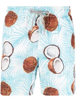 MC2 Saint Barth TROPICAL COCONUTS 31 Badeshorts Mit Kokosnuss-Print Herren