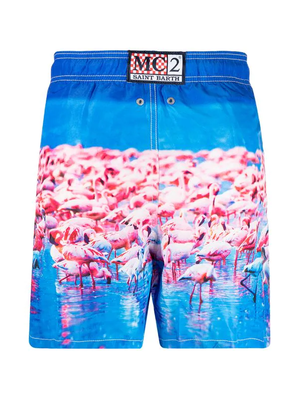 MC2 Saint Barth FLAMINGO WATER Badeshorts Mit Flamingo-Print Herren 4 MC2 Saint Barth FLAMINGO WATER Badeshorts Mit Flamingo-Print Herren – Bild 2