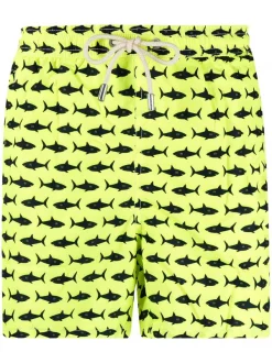 MC2 Saint Barth COMIC SHARK 94 FLUO Badeshorts Mit Hai-Print Herren