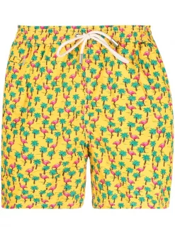 MC2 Saint Barth Flamingo Palms Badeshorts Herren
