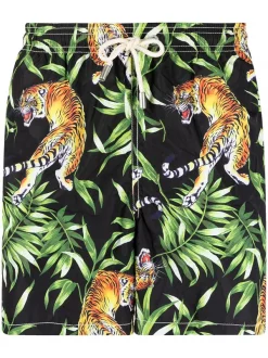 MC2 Saint Barth Badeshorts Mit Tiger-Print TIGER LEAVES
