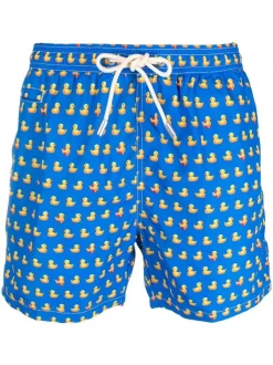 ( Neue Saison ) MC2 Saint Barth Badeshorts Mit Enten-Print 17 BLUETTE-GIALLO