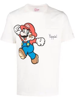 ( Neue Saison ) MC2 Saint Barth Austin T-Shirt Mit Super-Mario-Print EMJA11 EMB MARIO JARRIVE 11