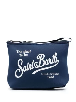 MC2 Saint Barth Aline Kosmetiktasche Mit Logo-Print 6101 Blue