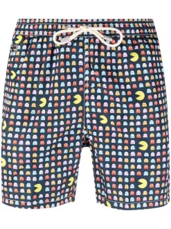 ( Neue Saison ) MC2 Saint Barth HUNGRY MINI 61 Badeshorts Mit Grafischem Print Herren