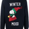 MC2 Saint Barth Winter Mood Intarsien-Pullover SNSL61 SNOOPY SLED 61