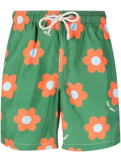 ( Neue Saison ) MC2 Saint Barth HAPPY DAISY 52 Badeshorts Mit Grafischem Print Herren