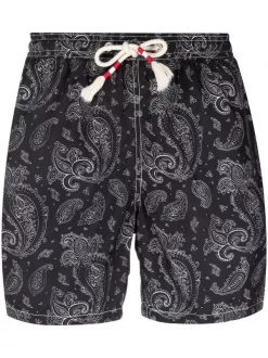 ( Neue Saison ) MC2 Saint Barth ELEGANT PAISLEY 00 Badeshorts Mit Paisley-Print Herren