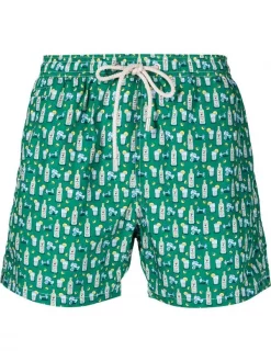 ( Neue Saison ) MC2 Saint Barth 51 Badeshorts Mit Gin-Gym-Print Herren