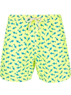 ( Neue Saison ) MC2 Saint Barth 9417 Badeshorts Mit Hai-Print Herren