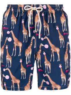 ( Neue Saison ) MC2 Saint Barth Badeshorts Mit Giraffen-Print Herren