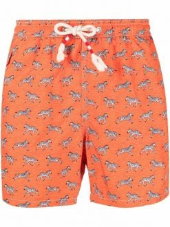 ( Neue Saison ) MC2 Saint Barth Badeshorts Mit Zebra-Motiv ZEBRA ANML 81