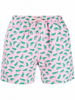 ( Neue Saison ) MC2 Saint Barth ALLIGATOR ANML 21 Badeshorts Mit Krokodil-Print Herren