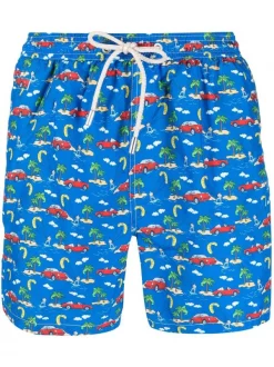 ( Neue Saison ) MC2 Saint Barth Badeshorts Mit Strand-Print Herren