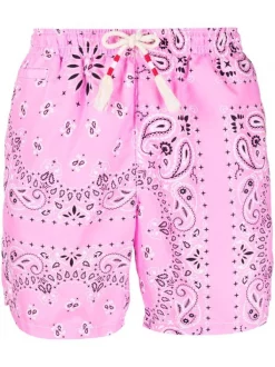 ( Neue Saison ) MC2 Saint Barth BANDANNA ROUND 2101 Badeshorts Mit Bandana-Print Herren