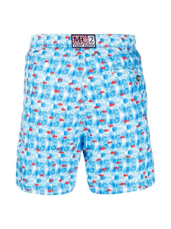 ( Neue Saison ) MC2 Saint Barth BUBBLE SEA 01 Badeshorts Mit Fische-Print Herren 4 ( Neue Saison ) MC2 Saint Barth BUBBLE SEA 01 Badeshorts Mit Fische-Print Herren – Bild 2