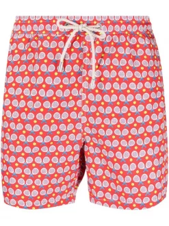 ( Neue Saison ) MC2 Saint Barth Badeshorts Mit Tennis-Print PADEL MATCH 41