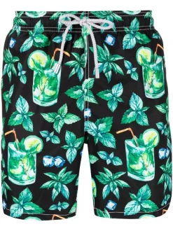 ( Neue Saison ) MC2 Saint Barth Badeshorts Mit Mojito-Motiv MOJITO TASTE 00
