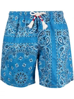 ( Neue Saison ) MC2 Saint Barth BANDANNA ROUND DEN 31 Badeshorts Mit Paisley-Print Herren