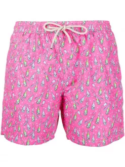 ( Neue Saison ) MC2 Saint Barth Badeshorts Mit Champagner-Print SABRAGE25 PINK
