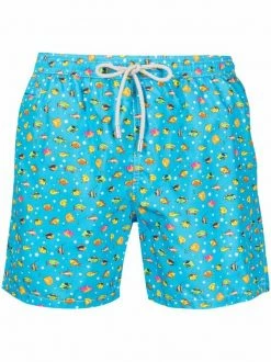 ( Neue Saison ) MC2 Saint Barth Badeshorts Mit Seaworld-Print MICRO SEAWORLD31 LIGHT BLUE